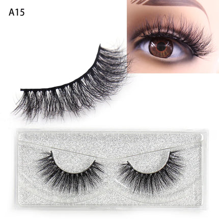 LEHUAMAO 5D Mink Hair False Eyelashes Wispy Cross Natural Mink Lashes Fluffy Eyelash Extension Tools Makeup Handmade Eye lashes