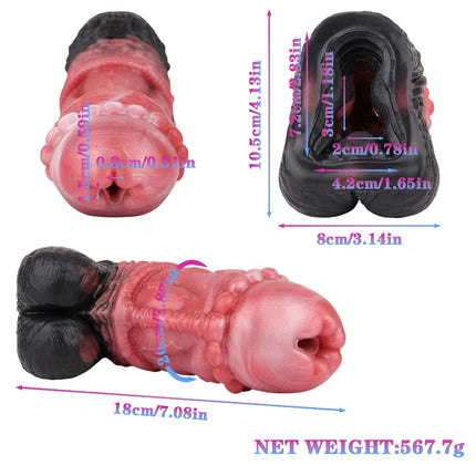 SMMQ Soft Silicone Monster Alien Masturbator Single Channel Stroker Lifelike Vaginal Texture Male Penis Massager Pocket