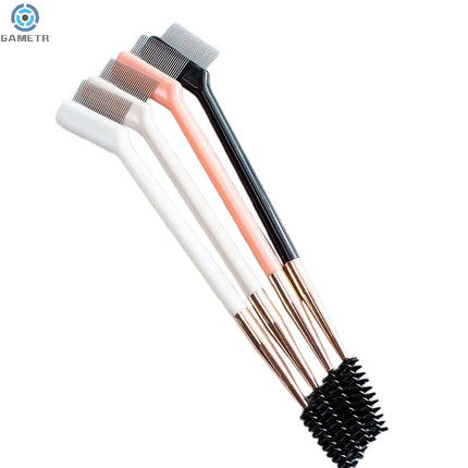 1PC Double Headed Eyebrow Brush Steel Needle Eyelash Comb Contouring Eye Brow Eyeliner Makeup Brushes Eyes Cosmetic Brushes
