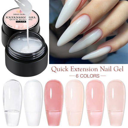 8ml Nude Pink White Quick Extension Gel Nail Polish Vernis Semi Permanent UV Construction Gel For Nail Extensions Nail Supplies