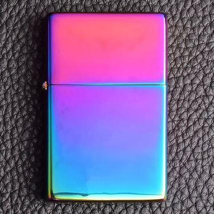 Ultra Thin and Portable Kerosene Lighter Square Head, Personalized Retro Creativity, Old-fashioned Grinding Wheel Windproof
