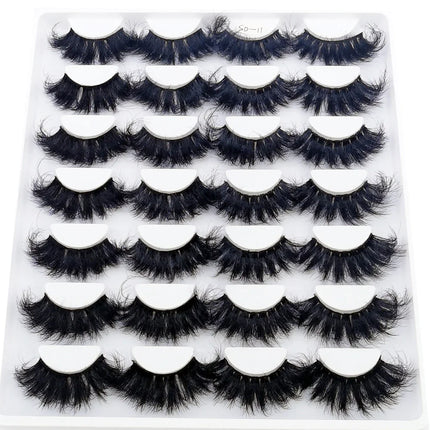 HBZGTLAD 14 Pairs Eyelashes 25mm Faux Mink Eyelashes Long Lasting Fluffy Mink Lashes Dramatic Volume lashes Extension Thick Long