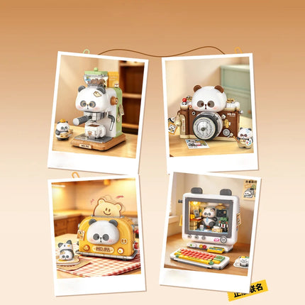 LOZ Retro Home Appliance Toys Series: Coffee Machine, Camera, MOC Building Blocks Desktop Ornament, Assembly Toys, Birthday Gift