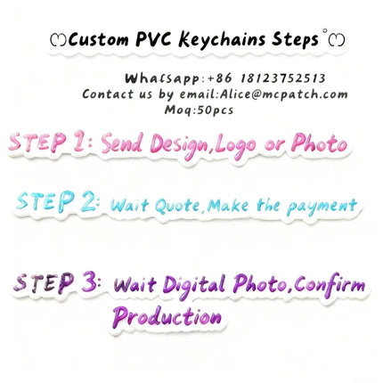 Custom PVC Keychains Customize Soft Rubber Keychain with Design&Logo DIY Silicone Key Personalized Durable PVC Key Chain for Key