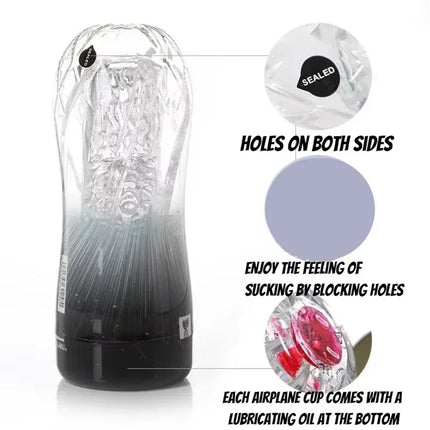Male Masturbator Cup Soft Pussy Sex Toys Transparent Vagina Adult Endurance Exercise Adult supplies Vacuum Pocket Cup for Men