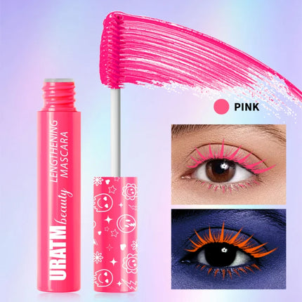 Colorful UV Mascara,Long-lasting Neon Mascara Curling Mascara Glow-in-the-Dark Eyelash Eye Makeup Club Parties Makeup Cosmetics
