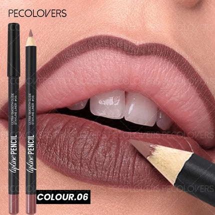 1 Pcs Matte Lip Liner & Lipstick Pencil, Waterproof Long-lasting Lip Liner Pen, Define Lip Lines, Smooth To Slide, Daily Makeup