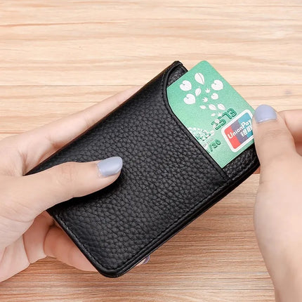 Card Holder Men Ultra-thin Business Card Case Simple Card Holder Bank Card Sleeve Multi-card Slot Driver's License Leather Case