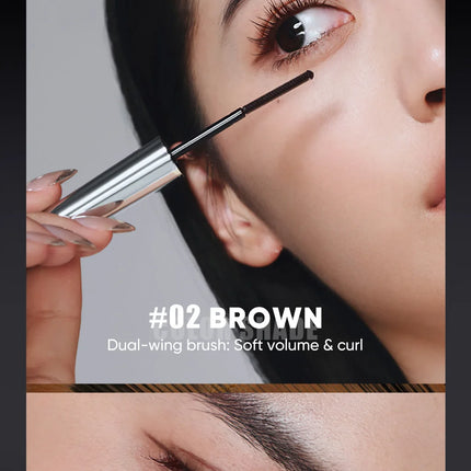 JUDYDOLL Dual-Wing Serum Mascara and Lash Primer, Waterproof, Lengthening, Curling, Sweatproof, Smudge-proof, Quick-Drying