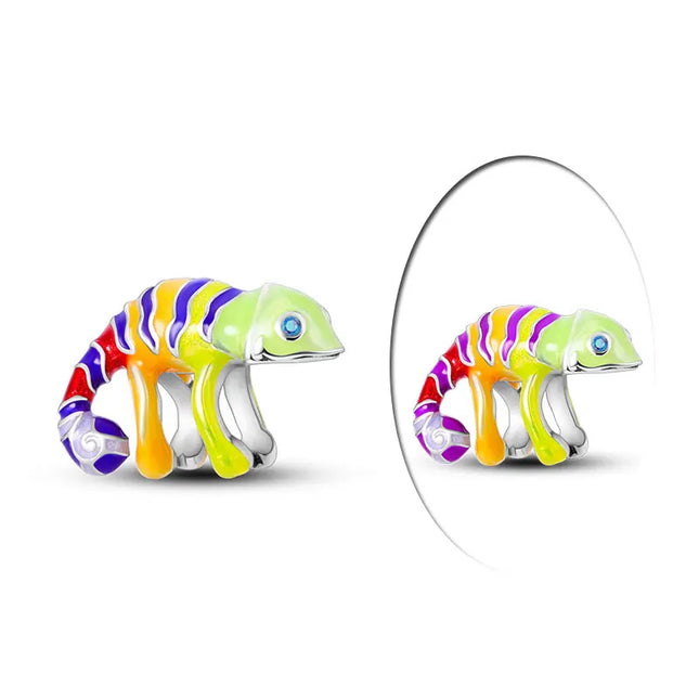 Hot Original 100% 925 Sterling Silver Chameleon Beads Firefly Charms Fit Original Bracelet DIY Jewelry Making Women's Gift