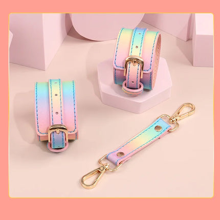 Rainbow Handcuffs For Sex Ankle Cuff Restraints Bondage Bracelet BDSM Woman Erotic Adult Sex Toys For Couples Exotic Accessories