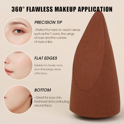 Soft Makeup Sponges Powder Puffs Conical and Cut Surface Foundation Contour Sponges Face Wash Cosmetic Eggs Lasting Makeup Tools