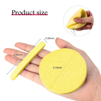 12Pcs Compressed Facial Sponge for Estheticians Face Round Cleansing Sponge Makeup Removal Sponge Pad Exfoliating Spa Washing