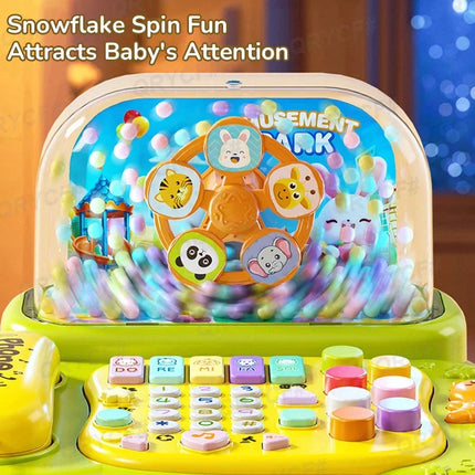 Electric Telephone Toy Cartoon Piano Music Light Activity Multifunctional Kid Musical Learning Toys for Children Christmas Gifts