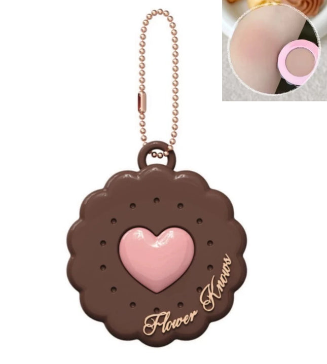 FlowersKnow Cupid Sweetie Bear Face Powder with Blush Highlighter Pendant Long Lasting Portable Makeup Decoration
