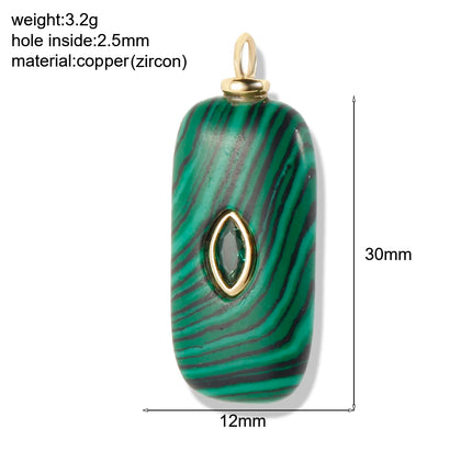 Bohemian Natural Stone Bead Charms For Jewelry Making Supplies Blue Green Stone Zircon Dijes Diy Earrings Bracelet Necklace