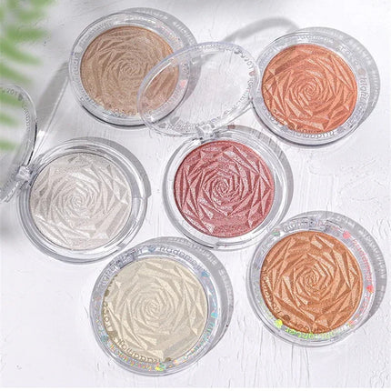 6 Colors Diamond Highlighter Powder Palette Glitter Face Contour Brighten Makeup Shimmer Ultra-concentrated Illuminate Cosmetic