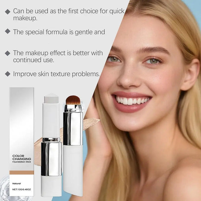 Korean Changing Foundation Stick Is Lightweight Hydrating Non-sticky Brightening Foundation Color Changing For All Skin Types