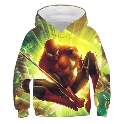 Girls Spring Marvel Hoodie Spider-Man Inspired Avengers 3D Print Baby Boy Clothes Casual Sportswear Hooded