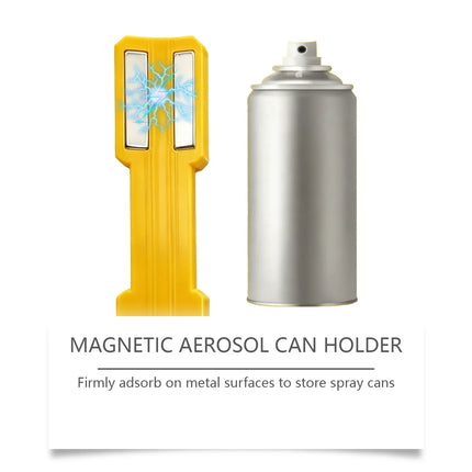 Magnetic Aerosol Can Holder Spray Can Rack Wall Mount Tool-Free Installation Space Saving Organizer for Garage Workshop Kitchen