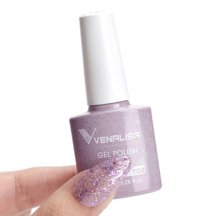 #758 Milky White Venalisa Nail Gel Polish Pearl Color Fall Nails TPO Free Long Wear Diamond Top Soak Off UV LED Gel Nail 7.5ml