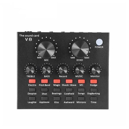 V8 V8S V8SK Audio Mixer USB External Headset Microphone Webcast Personal Live Broadcast Sound Card For Phone Computer
