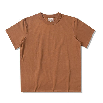 Red Tornado 270g Plain T-Shirts Amekaji Men Heavyweight Cotton Crew Neck Tee Shirt