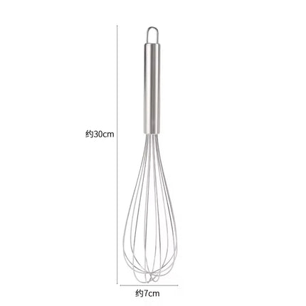 LMETJMA 8" 10" 12" Egg Whisk Stainless Steel Egg Whisk Kitchen Wire Balloon Whisk Milk Egg Beater Egg Mixing Mixer Tools