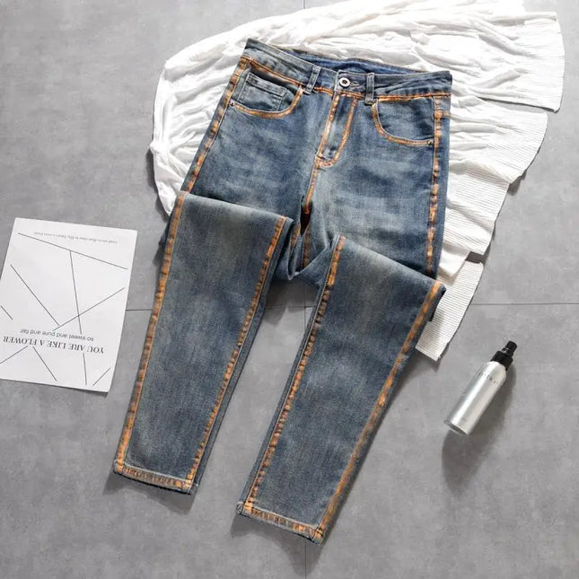 New Arrival Harajuku Fashion Luxury Brand Boyfriend Designer Casual Slim Denim Jeans for Men Spring and Autumn Pencil Pants Male