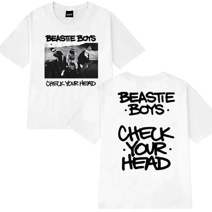 Hip Hop Groups Beastie Boys Check Your Head Album print T shirt Unisex vintage Summer short sleeve T-shirts Men Women Cotton Top