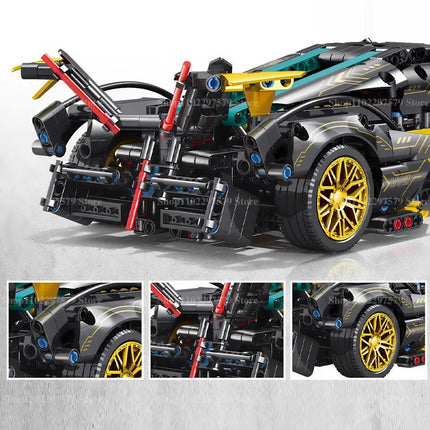 New 1:14 Building Block Car Cool Technology Design Optional Power Group Birthday Christmas Gift for Friends or Kids 1280+granule