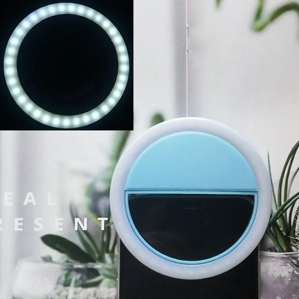 Led Selfie Ring Light Mobile Phone Lens LED Selfie Lamp Ring for IPhone Samsung Xiaomi Huawei Phone Selfie Clip Light Accessoire