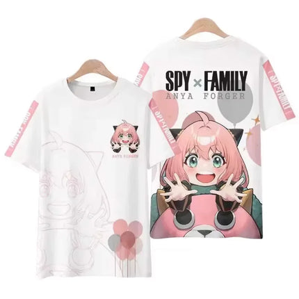 Spy X Family 3D Print T-Shirts Anime Harajuku Kawaii Girl Anya Boys Cosplay Oversized T Shirt Tops Tees Gift Kids Gift Clothing