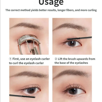 Waterproof 4D Mascara Black Brown Ultra Thin Brush Head Long-Lasting Smudge-Proof Eyelash Lengthening Extension Mascara Makeup