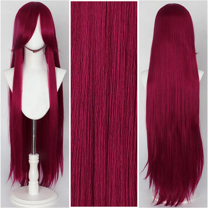 Long Straight Cosplay Wig 100CM Multiple Colors Pink Blonde Black Anime Costume Wig Universal Synthetic Cos Wig Daily Party Wig