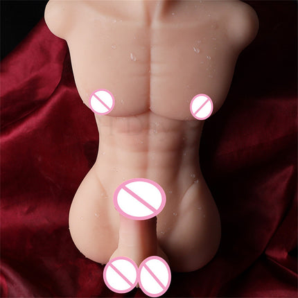 Ture Muscle Men Half Body Sex Doll Realistic Flexible Dildo Penis Male Torse Vagina Anus Masturbator Sex Toys For Woman 18 Adult