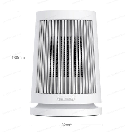 MIJIA Desktop Fan Heater,45° Oscillating,PTC Ceramic Indoor Electric Heaters,Compact Lightweight,CN Version With Adapter