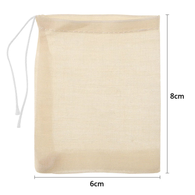 20pcs/Lot Tea Bags Disposable Tea Filter Bags Cotton Gauze Tea Bag with String Heal Seal for Coffee Herb Loose Tea Infuser