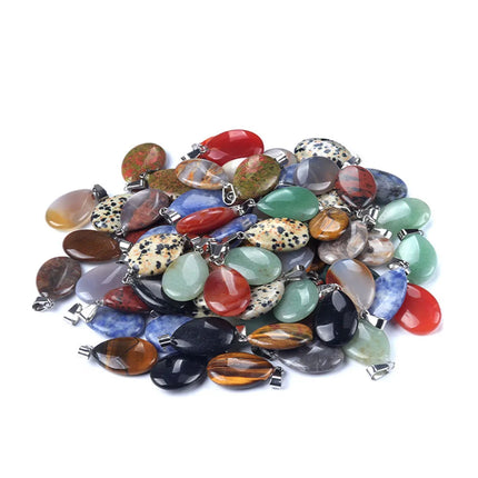 RX9-1 18*25mm natural stone water drop shape pendants charms for Necklaces making