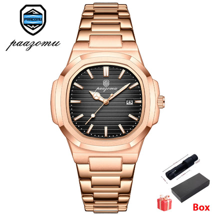 2025 New For Men Fashion Brand Male Watch Waterproof Luminous Stainless Steel Watches  Date Week Casual Quartz Men's Clock Reloj