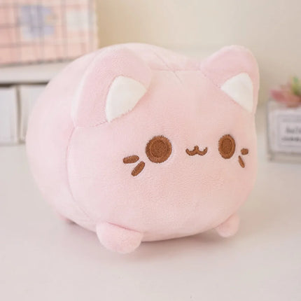 Stuffed Animals Black Cat Stuffed Cute Plushie Pink Peachy Kitten Plush Toys 20cm Cartoon Cat Soft Dolls For Girl Friends