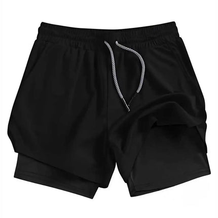 2025 One Piece Luffy Anime Mens Gym Shorts Summer Y2k Streetwear Fitness Sports Pants Breathable  Double-layer Shorts Sportswear