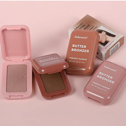 Bronzer Butter Bronzer for Dark Complexions Contour Palette with Matte Brown Shades for Nose Cheek and Profile Natural Nude Make