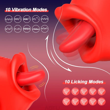 Swing Tongue Licking Vibrator for Women Powerful Oral Nipple Clitoris Stimulator Masturbator Sex Toys for Female Adults Goods