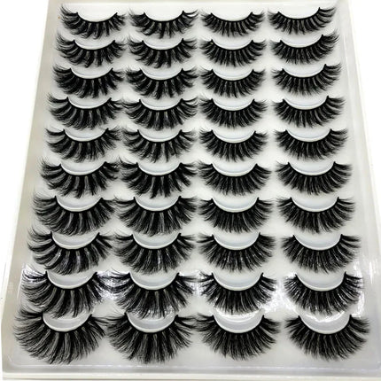 20 pairs 3D Mink Lashes Natural False Eyelashes Dramatic Volume Fake Lashes Makeup Eyelash Extension Silk Eyelashes