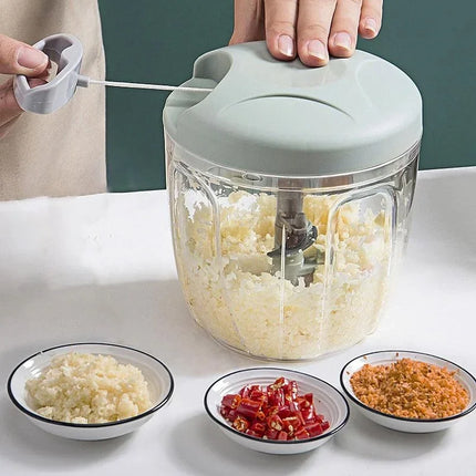 New Crusher Vegetable Onion Cutter Kitchen Cooking Accessories 500/900ML Manual Meat Mincer Garlic Press Chopper Rotate Tools