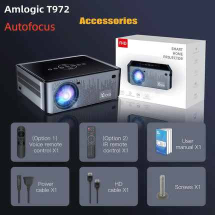 XNANO X1 PRO Native 1080P Projector 300ANSI Android 9.0 Dual WiFi BT5.0 HDR10+ Home Cinema Beamer Support 8K Decoding