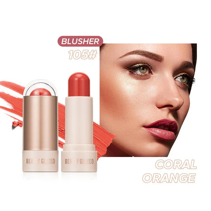 BEAUTY GLAZED multi-colour matte highlight blush stick glazed non-stick glass delicate and supple multi effect makeup