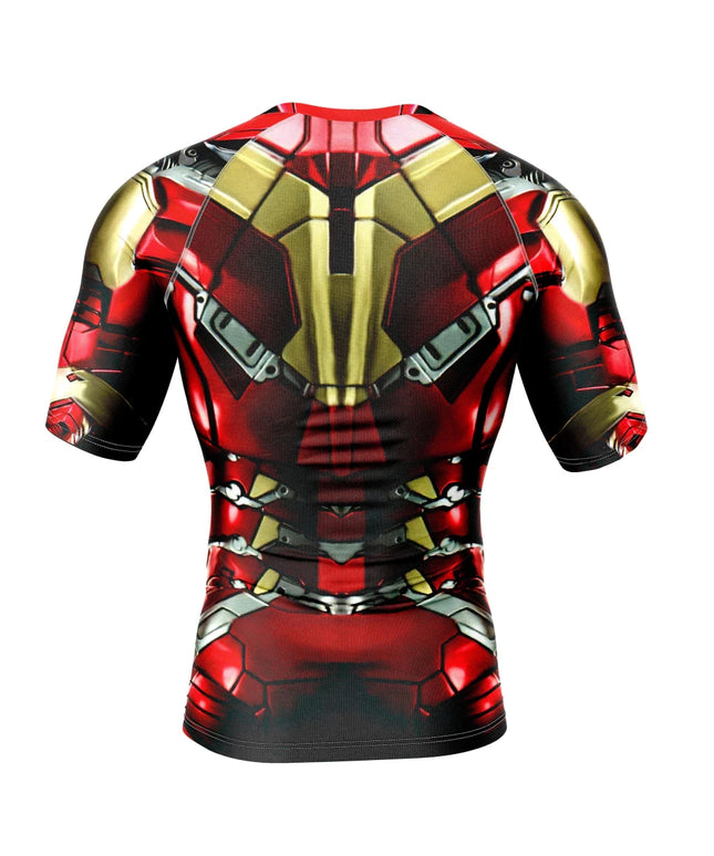 2026 New Men T-shirt Summer Casual Iron Man Armor 3D Printed Kids Adults Cosplay T-shirt Short Sleeved Plus Size Tops Clothing