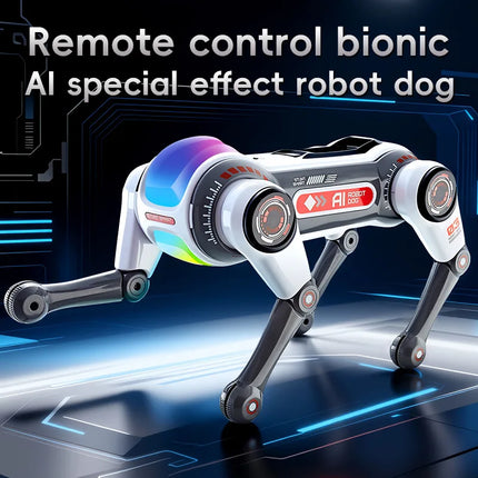 Stunt Smart Remote Control Robot Dog AI Voice Controlled Dual Remote Programmable Flip Stunt Interactive Toy For Boys Kids